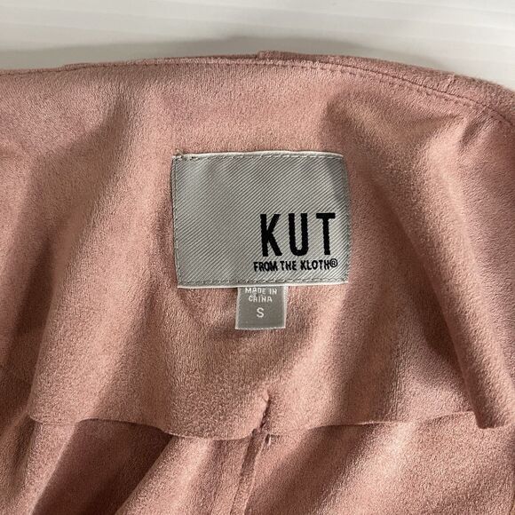 Kut From The Kloth Faux Suede Open Jacket in Pink Size S Cardigan Women's - Picture 2 of 7